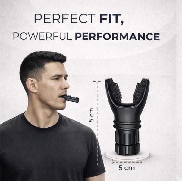 Man holding the Zephyrex lung trainer, showing its compact pocket size