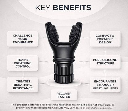 Key benefits of the Zephyrex lung trainer: stamina, oxygen intake, portability